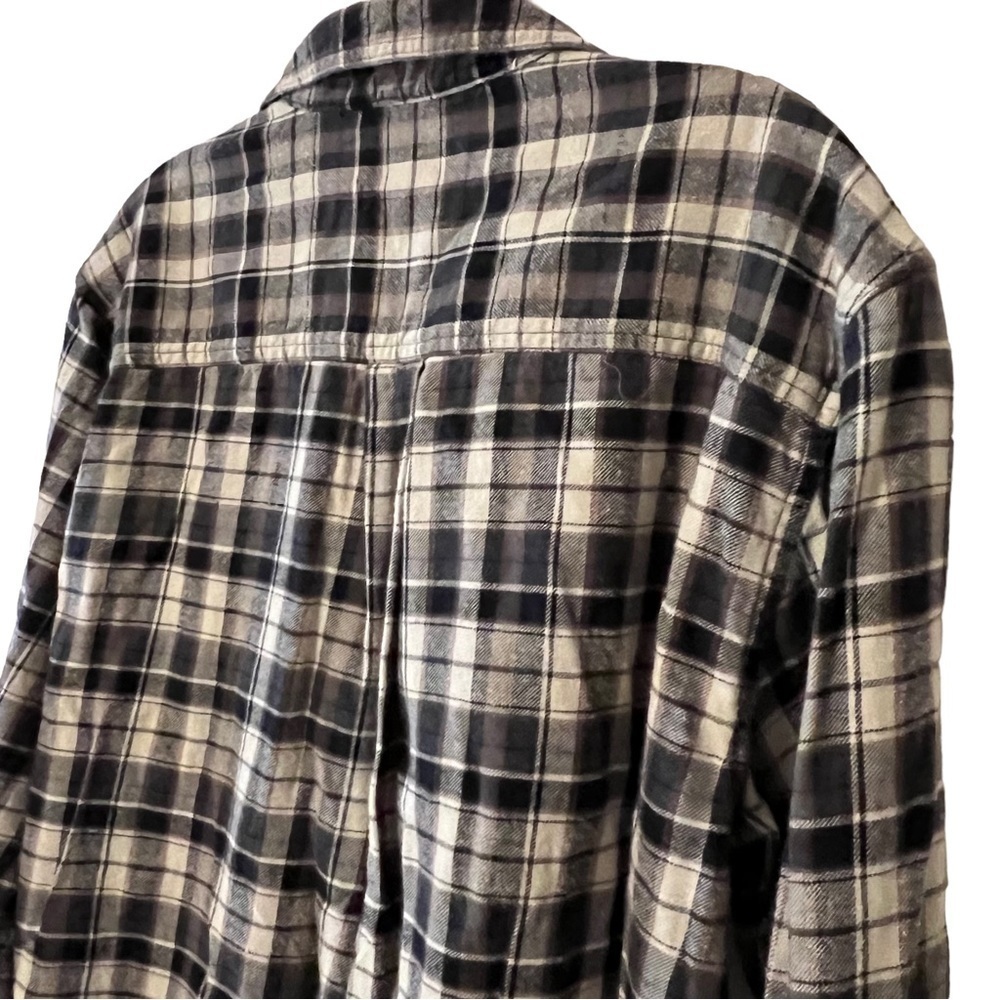 Men’s Woolrich Button Down Long Sleeve Plaid Shirt L Checkered Check Vintage - Picture 3 of 12